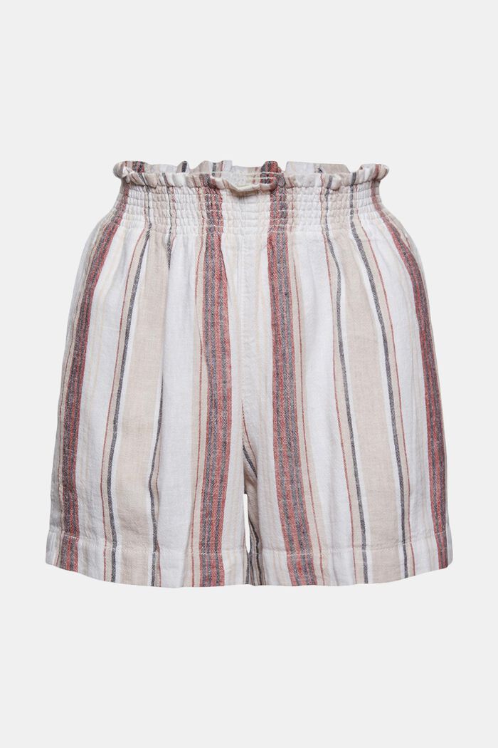 I linnemix: shorts med elastisk linning, OFF WHITE, detail image number 6