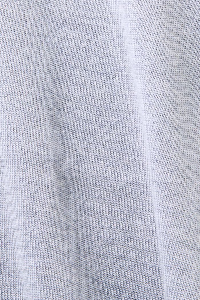 Kortärmad tröja i ull, LIGHT GREY, detail image number 5