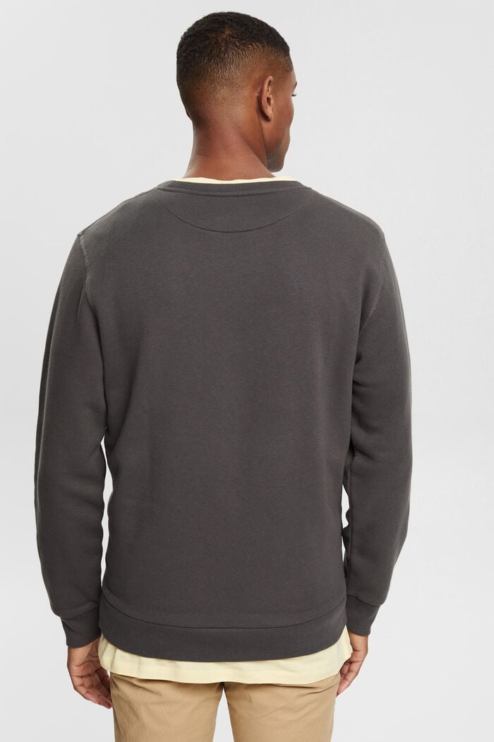 Enfärgad sweatshirt, DARK GREY, detail image number 3