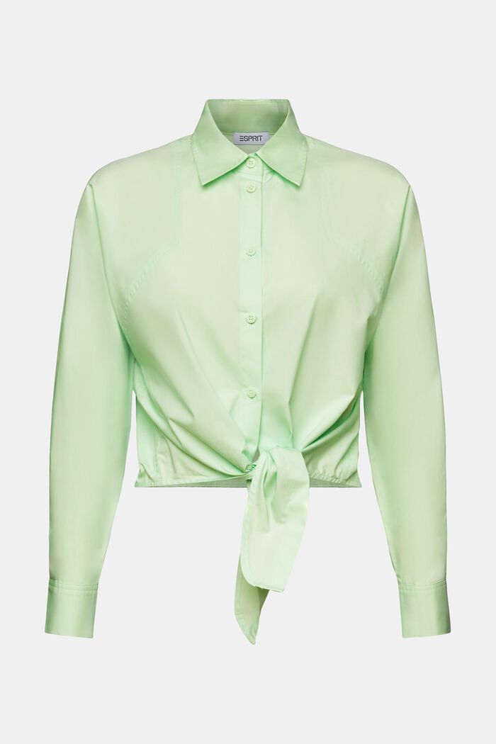 Kort skjorta med knytning fram, LIGHT GREEN, detail image number 6