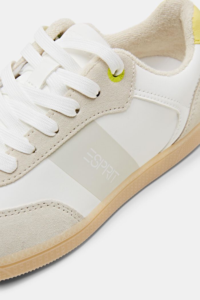 Sneakers i materialmix, PASTEL YELLOW, detail image number 3