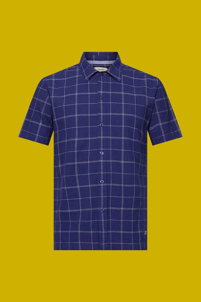 Kortärmad skjorta i 100% bomull, DARK BLUE, detail image number 5