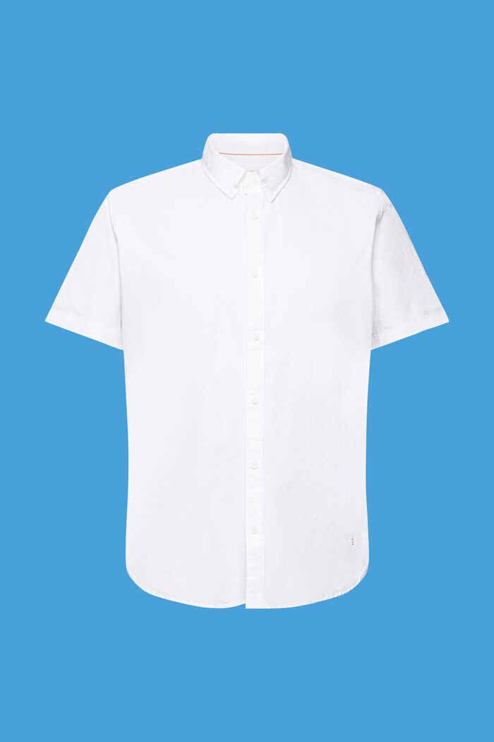 Button down-skjorta i bomull, WHITE, detail image number 4