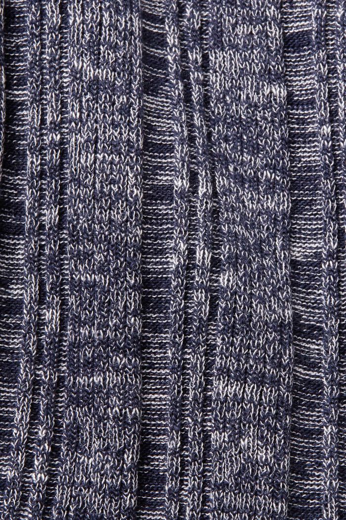 Stickat linne med LENZING™ ECOVERO™, NAVY, detail image number 5