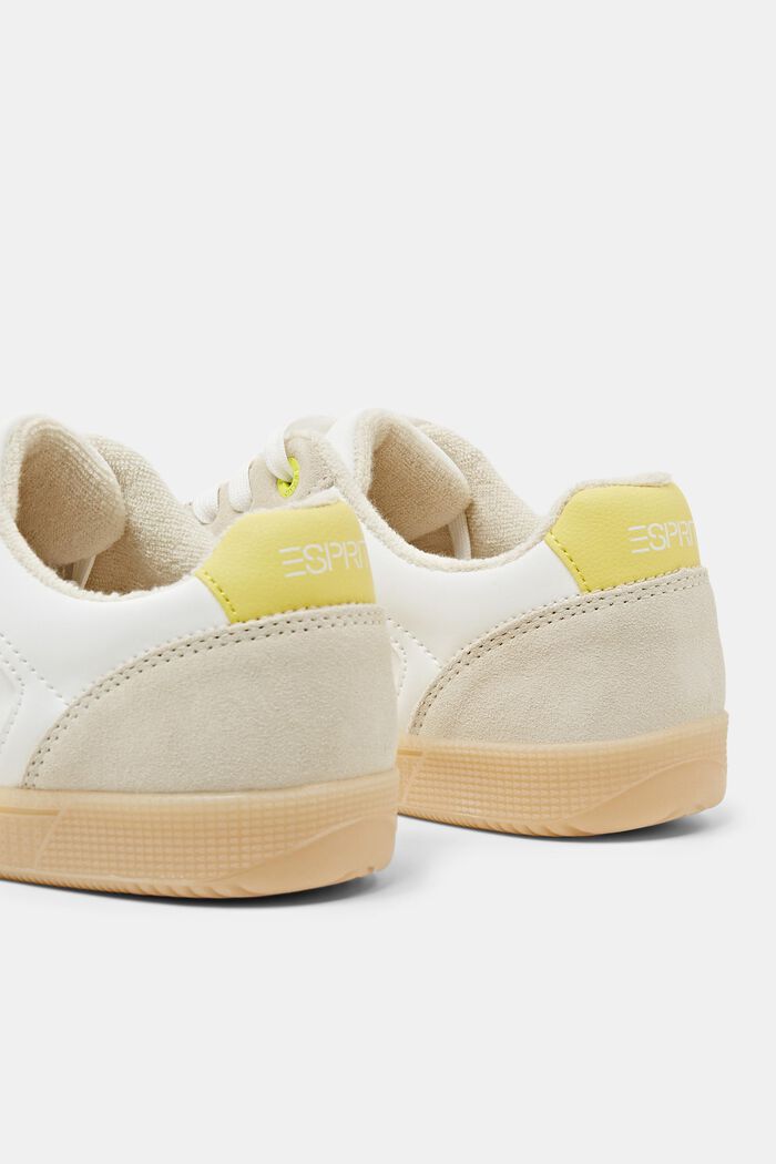 Sneakers i materialmix, PASTEL YELLOW, detail image number 4