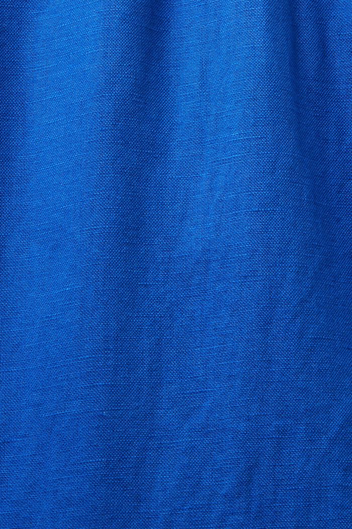 Rak byxa av linne-bomull, BRIGHT BLUE, detail image number 6