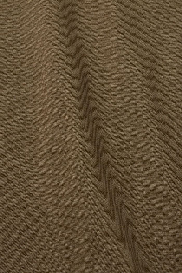 Ledig T-shirt, 100% bomull, KHAKI GREEN, detail image number 5