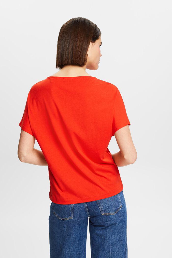 T-shirt i jersey med tryck på framstycket, RED, detail image number 2