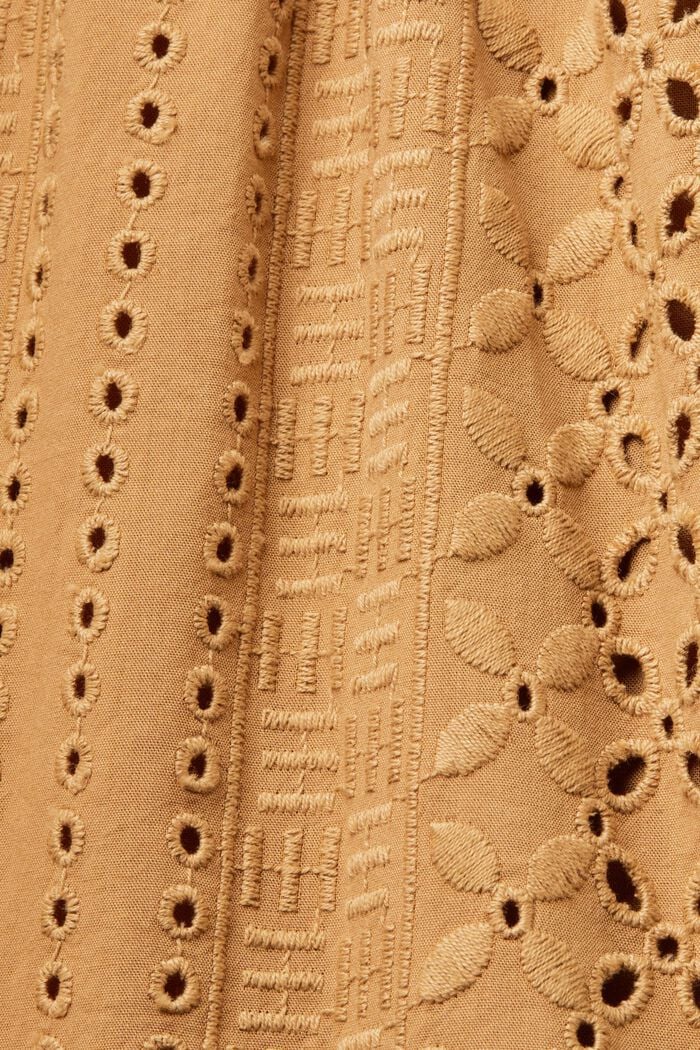 Broderad kjol, LENZING™ ECOVERO™, KHAKI BEIGE, detail image number 4