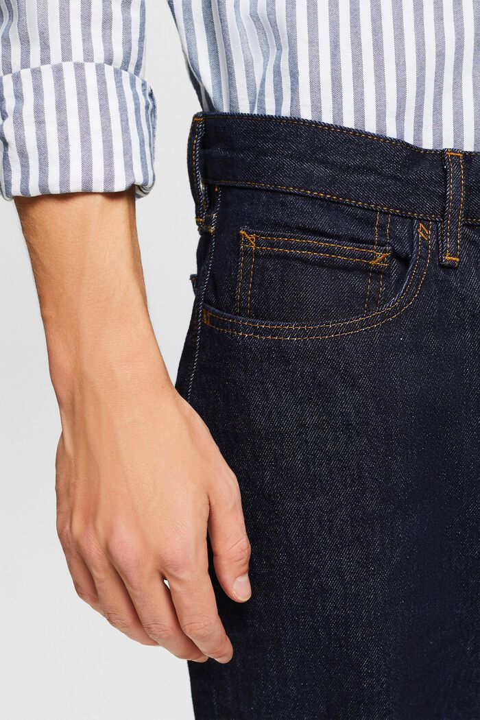 Raka jeans med medelhög midja, BLUE RINSE, detail image number 4