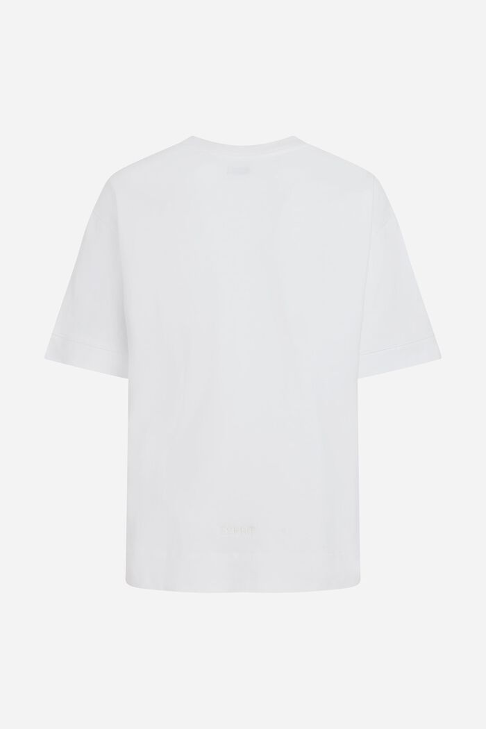 T-shirt med indigotryck, WHITE, detail image number 5