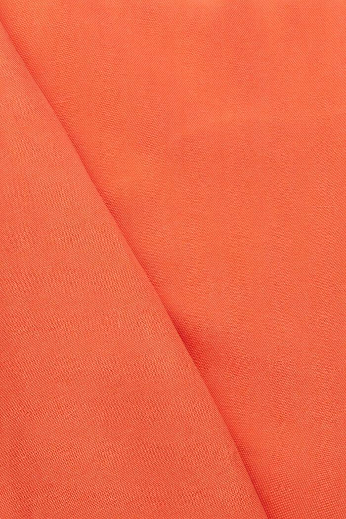 Enkelknäppt kavaj med linne, ORANGE RED, detail image number 5