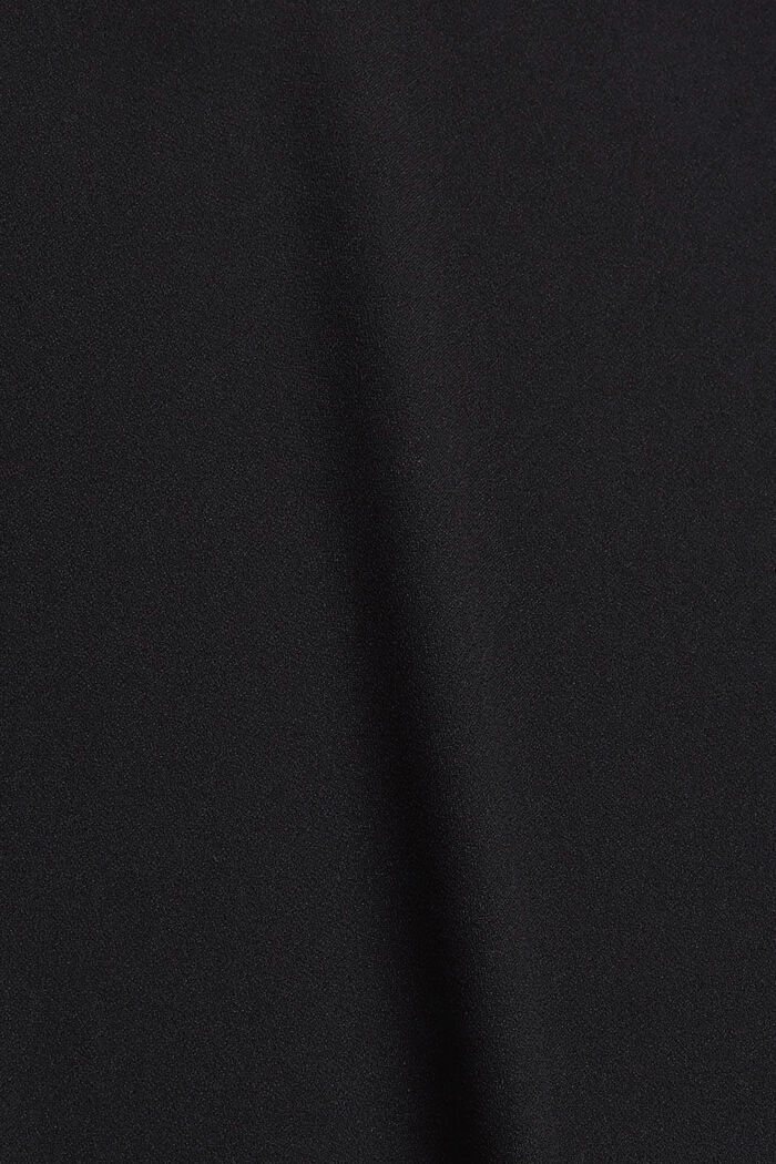 Stretchblus med råa kanter, BLACK, detail image number 4