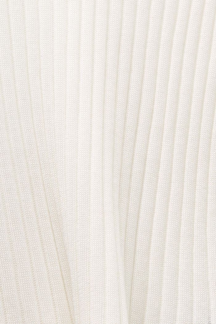 Ribbstickad tröja, OFF WHITE, detail image number 5