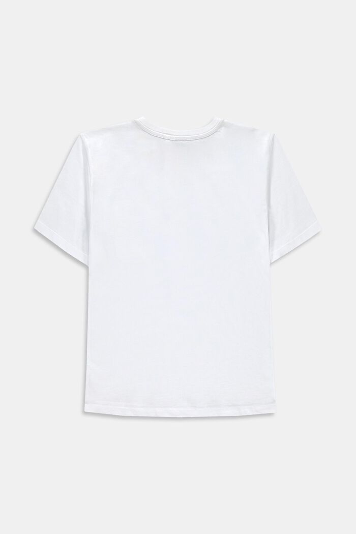 T-shirt med bröstficka, 100% bomull, WHITE, overview