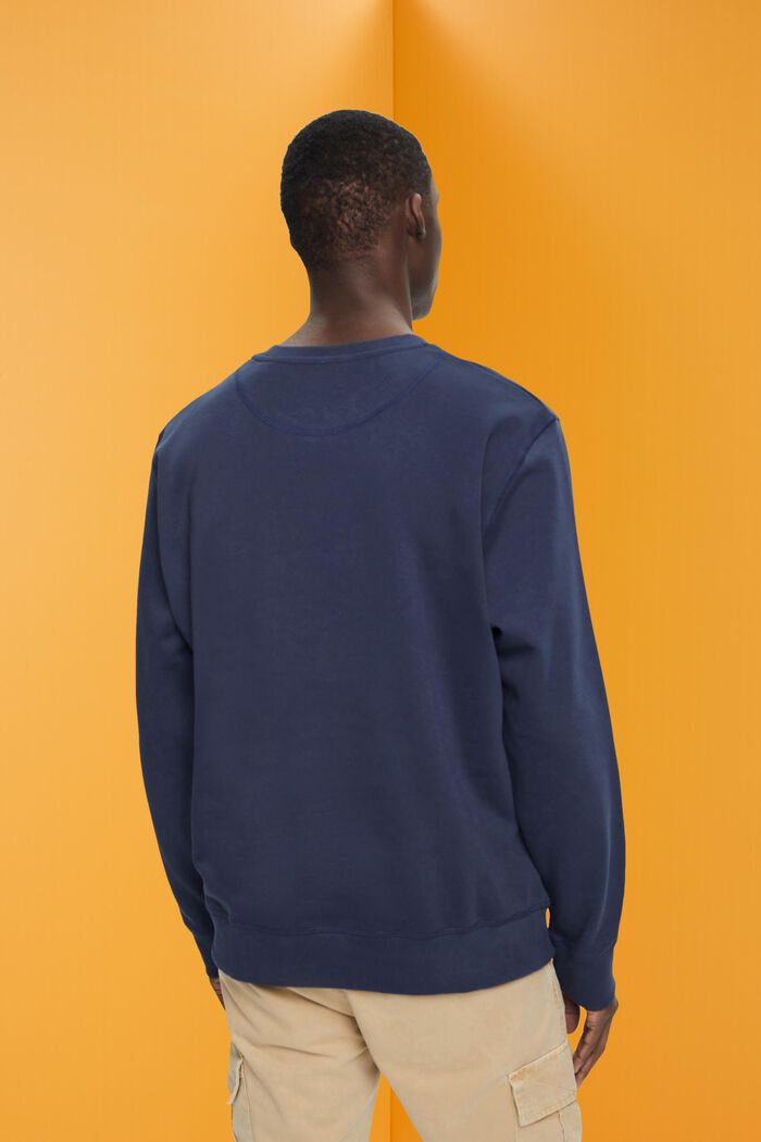 Sweatshirt med tryck fram, NAVY, detail image number 3