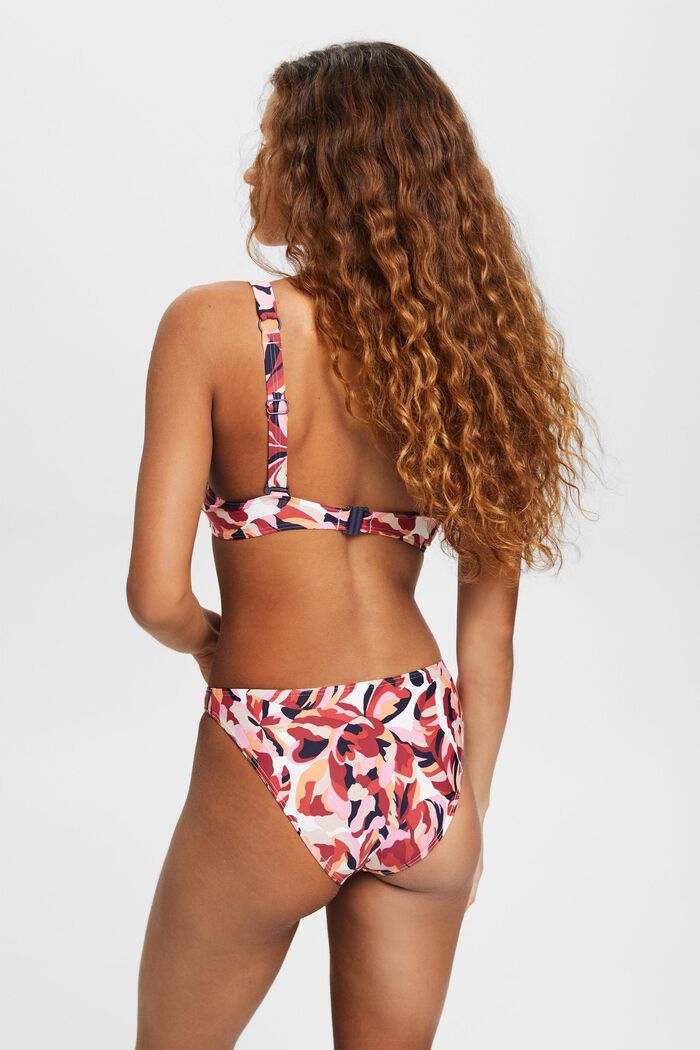 Carilo beach bikiniunderdel med blomtryck, DARK RED, detail image number 3