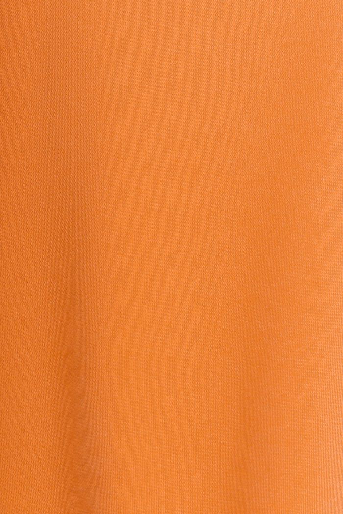 Huvtröja i fleece med logo, unisexmodell, CORAL ORANGE, detail image number 5