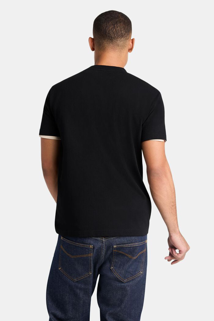 T-shirt i bomullsjersey med logo, unisexmodell, BLACK, detail image number 3