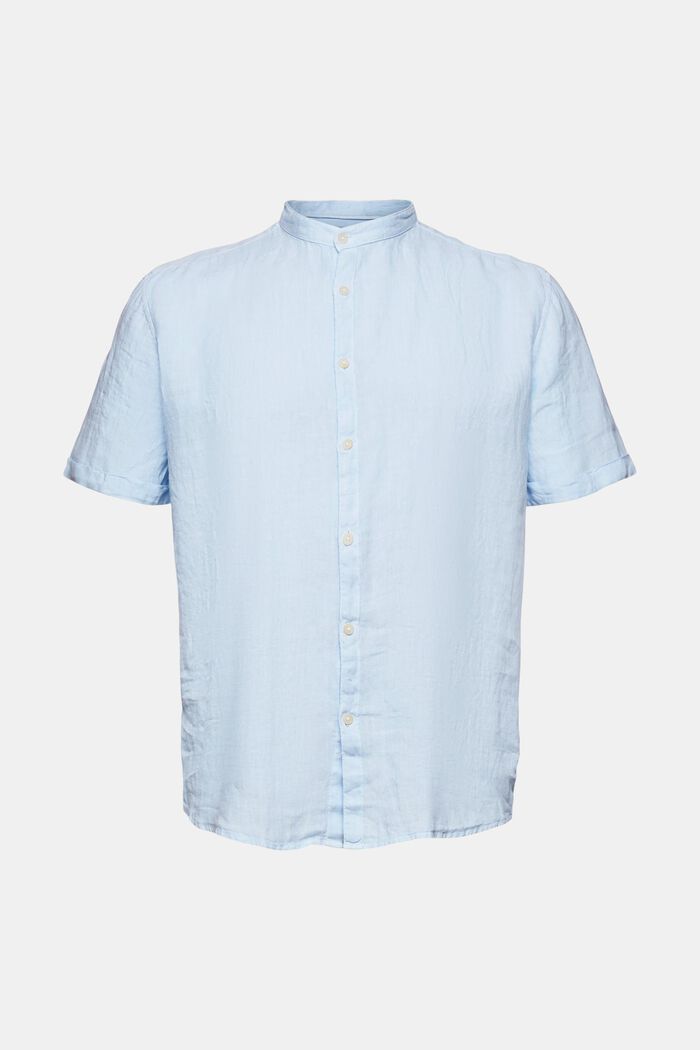 Skjorta med ståkrage av 100% linne