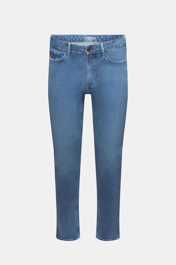 Smala jeans med medelhög midja, BLUE MEDIUM WASHED, detail image number 7