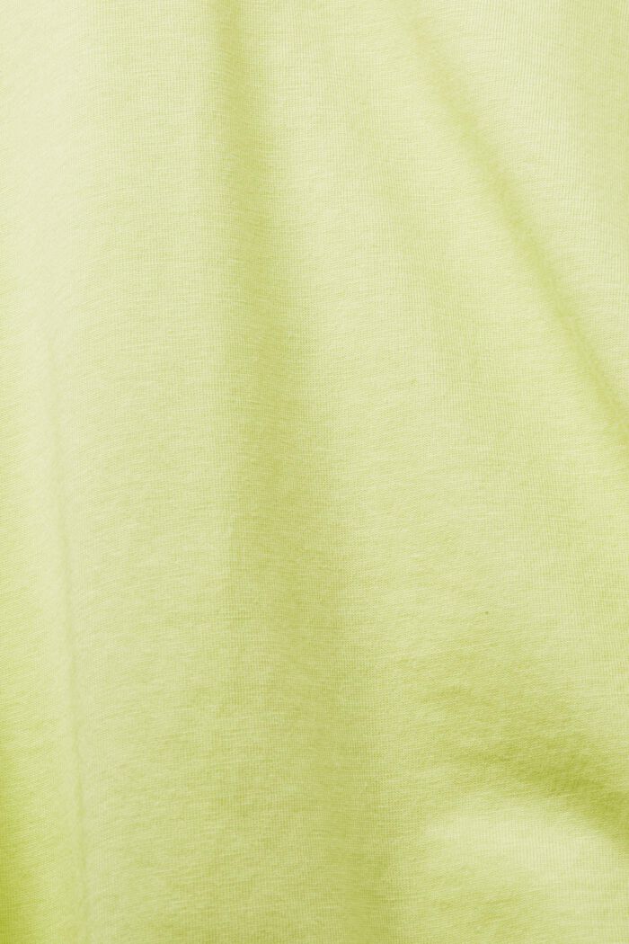 Kort oversize-T-shirt, 100% bomull, LIME YELLOW, detail image number 5