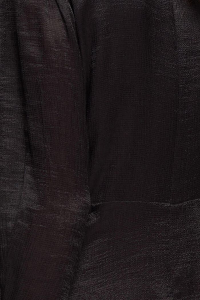 Midiklänning med asymmetrisk fåll, BLACK, detail image number 1