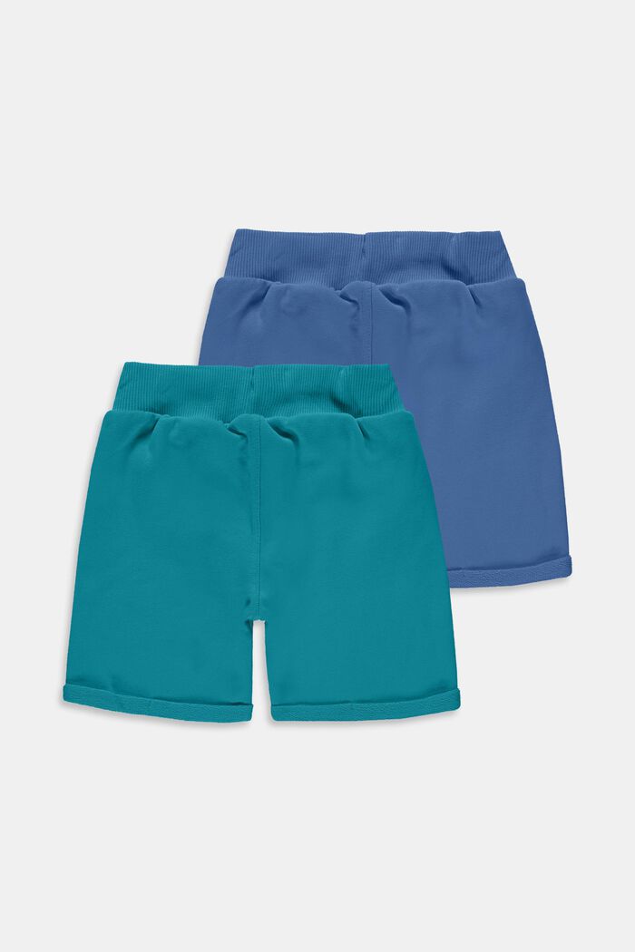 Shorts i ren bomull, 2-pack, AQUA GREEN, detail image number 1