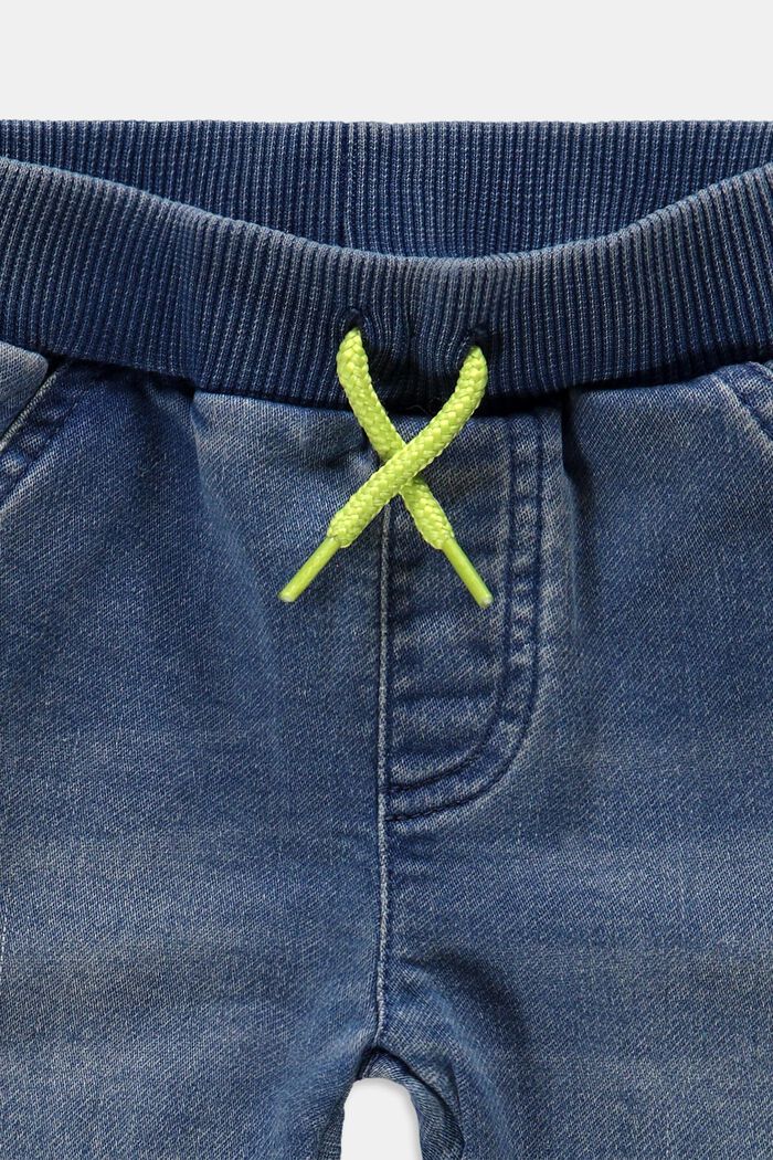 Jeans med dragskolinning, BLUE BLEACHED, detail image number 2