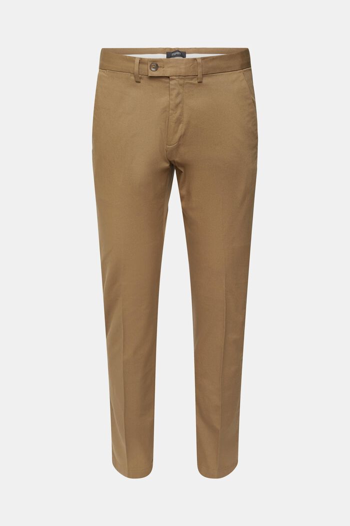 Stretch-chinos i bomull, BEIGE, detail image number 7