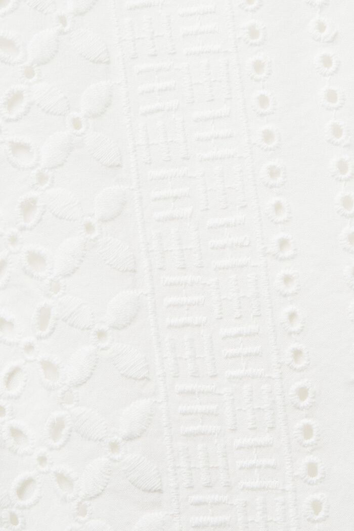 Broderad kort topp, LENZING™ ECOVERO™, WHITE, detail image number 4