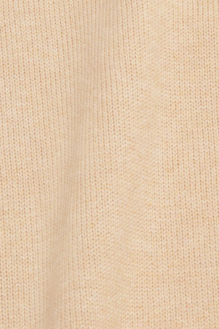 Stickad jumper av hållbar bomull, BEIGE, detail image number 1