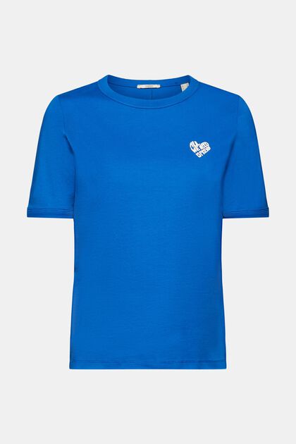 T-shirt i bomull med hjärtformad logo