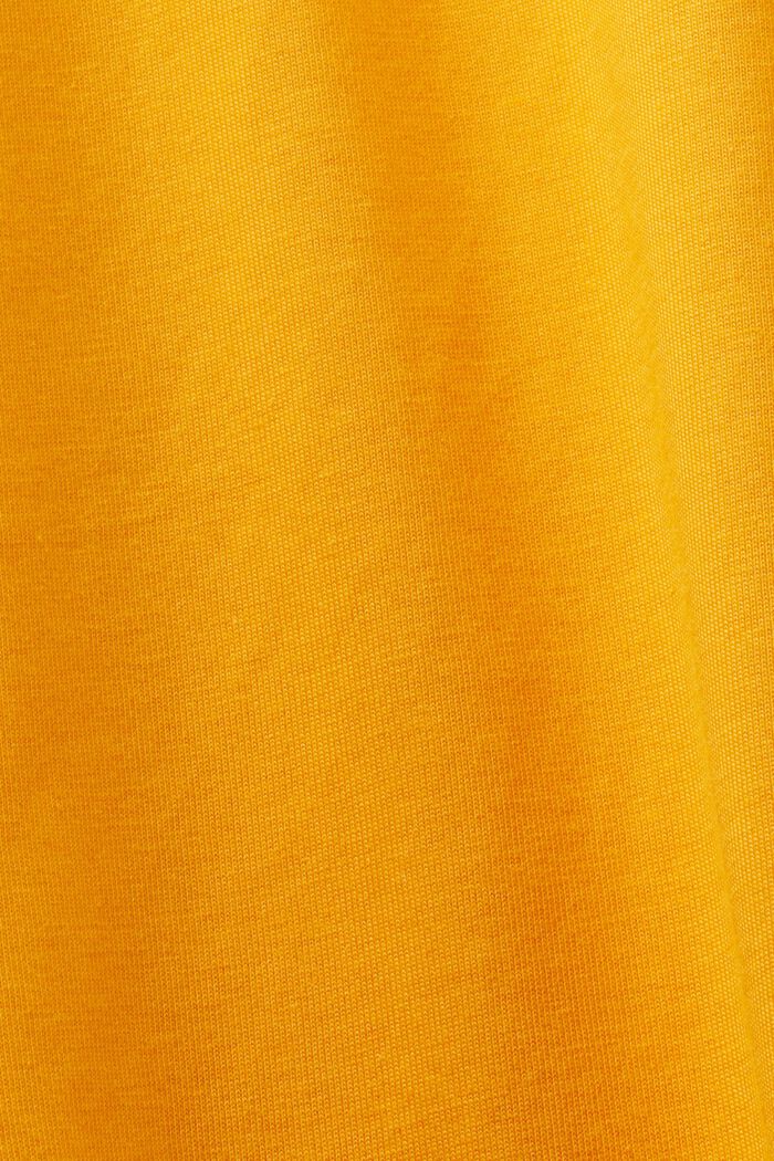 T-shirt i bomull med logo och halvpolokrage, GOLDEN ORANGE, detail image number 6