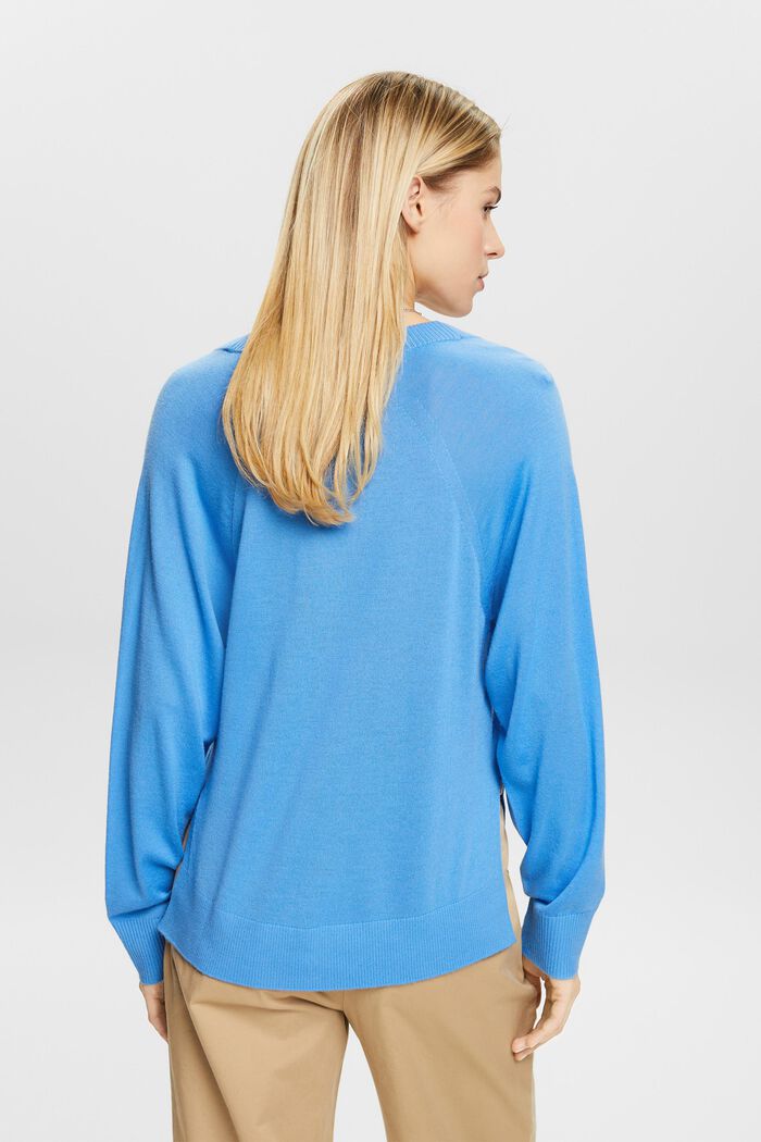 V-ringad tröja i kashmir, BLUE, detail image number 2