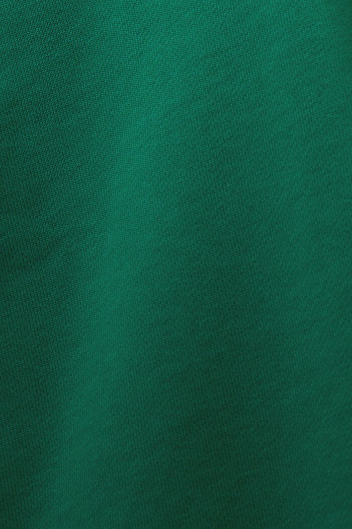 Huvtröja med broderad logo, ekologisk bomull, DARK GREEN, detail image number 5