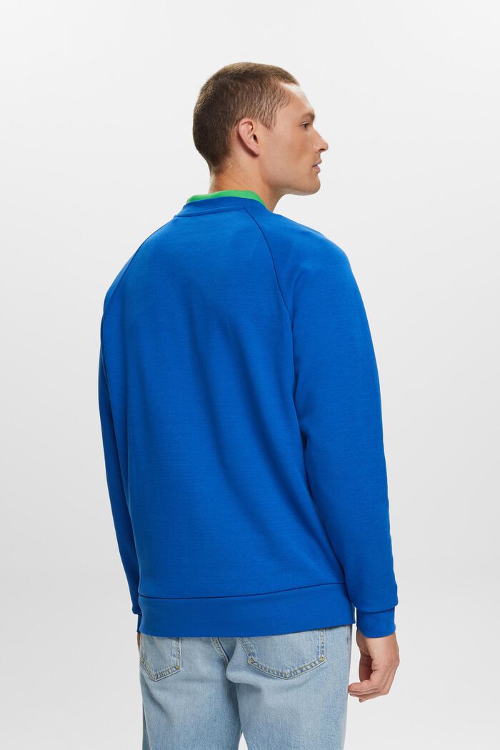 Klassisk sweatshirt, bomullsblandning, BRIGHT BLUE, detail image number 3