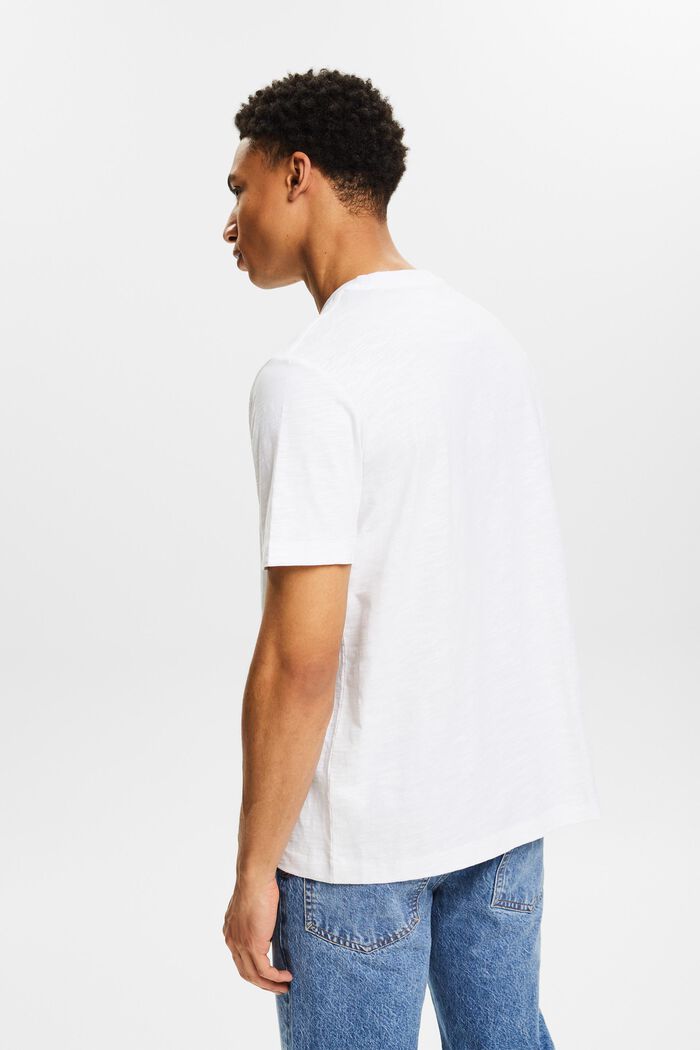 T-shirt av slub-bomull med logo på fickan, WHITE, detail image number 2