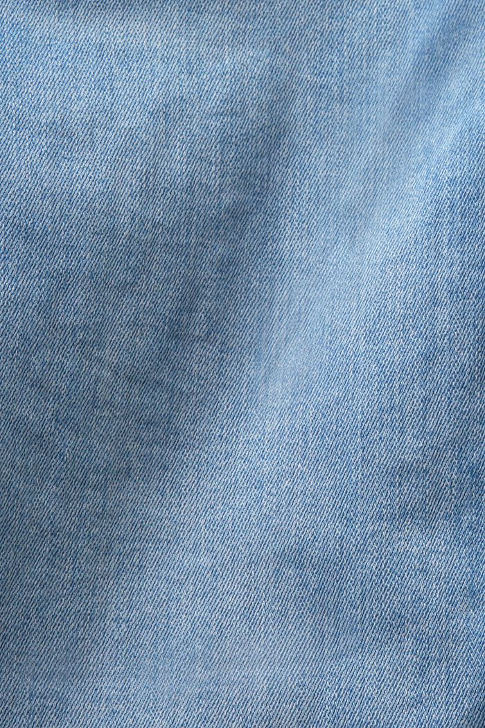 Raka jeans med medelhög midja, BLUE LIGHT WASHED, detail image number 5