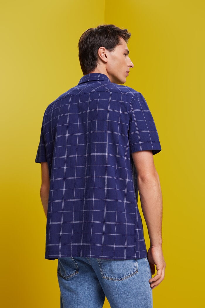Kortärmad skjorta i 100% bomull, DARK BLUE, detail image number 3