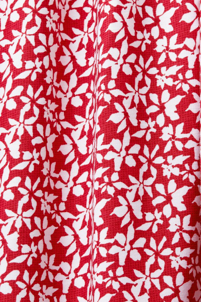Smockad midiklänning i tubmodell, DARK RED, detail image number 4