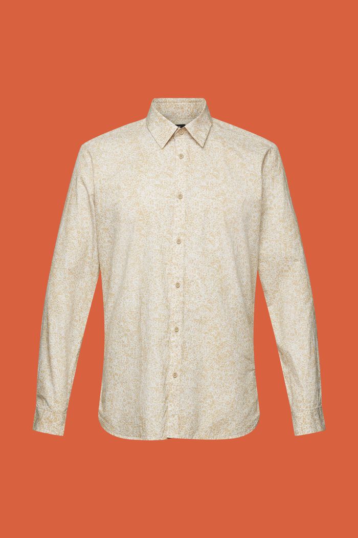 Mönstrad skjorta, 100% bomull, SAND, detail image number 5