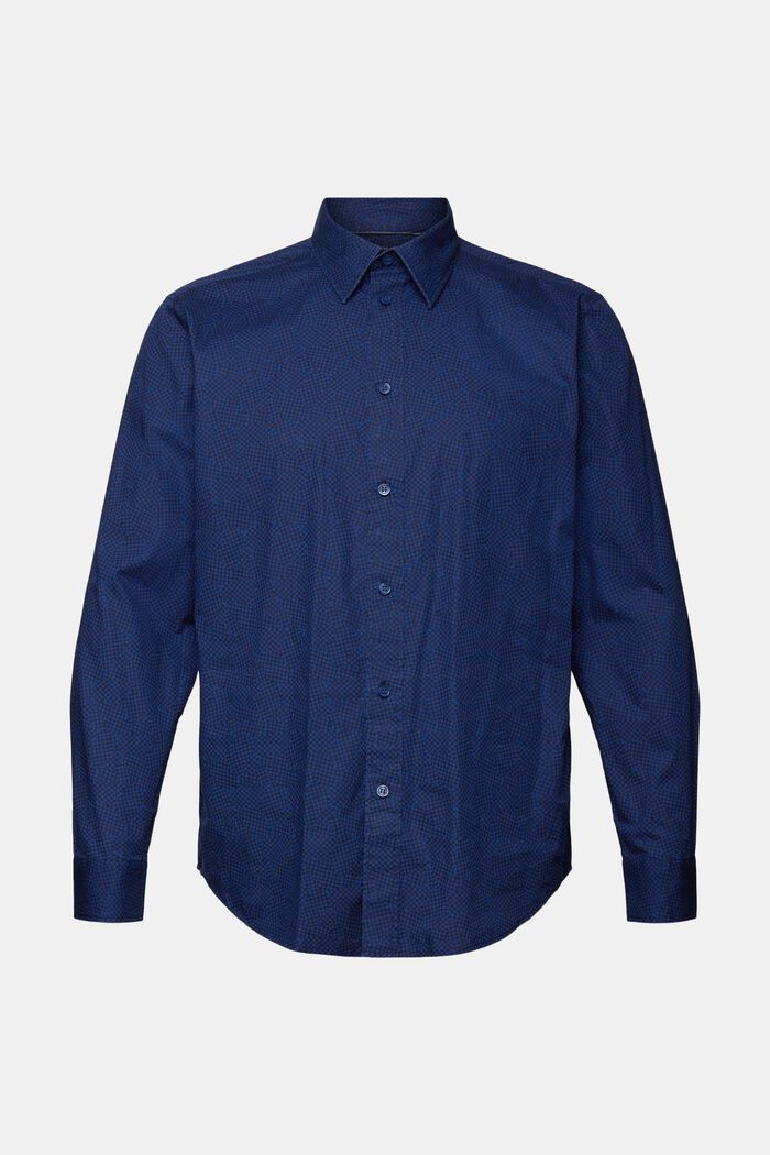 Mönstrad skjorta, 100% bomull, NAVY, detail image number 5