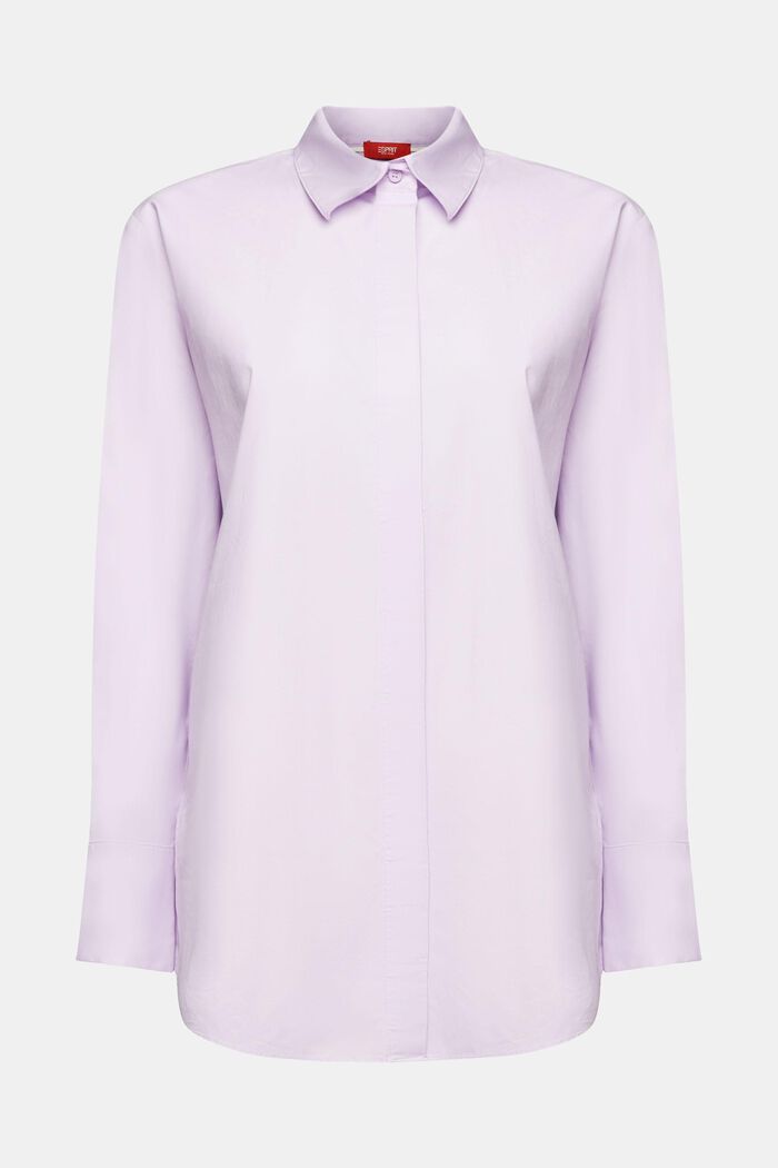 Oversize-skjorta i bomullspoplin, LAVENDER, detail image number 6