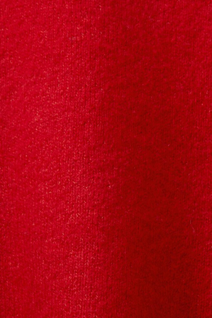 Stickad tröja med vid ärm, DARK RED, detail image number 5