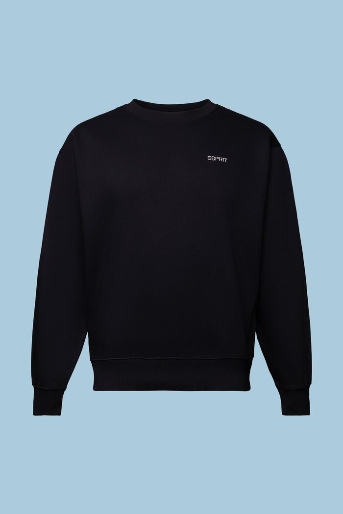 Sweatshirt med grafisk logo, BLACK, detail image number 6
