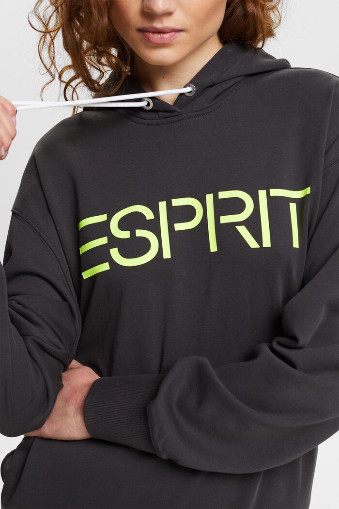 Sweatshirt i frotté med logotyp, ANTHRACITE, detail image number 3