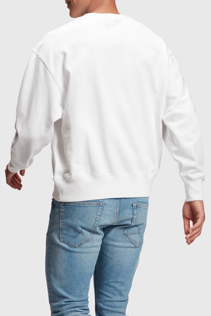 Yagi Archive ribbad sweatshirt med logo, WHITE, detail image number 1