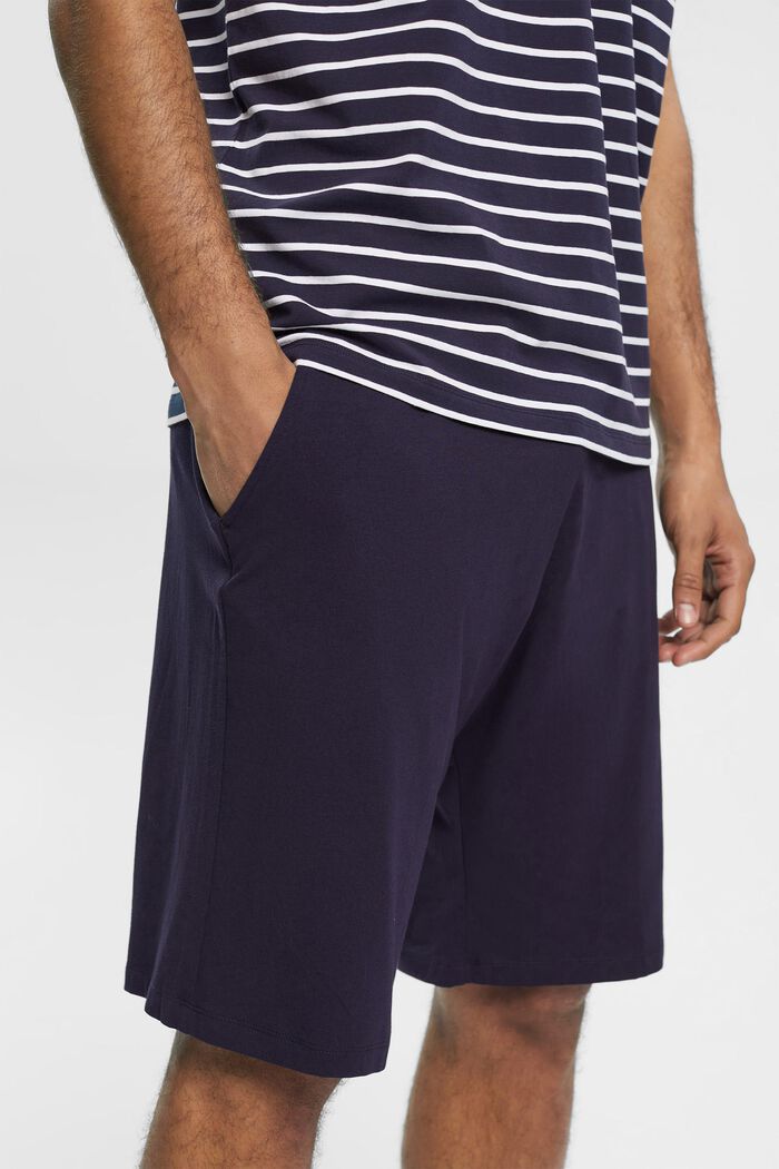 Jerseypyjamas med shorts, NAVY, detail image number 2