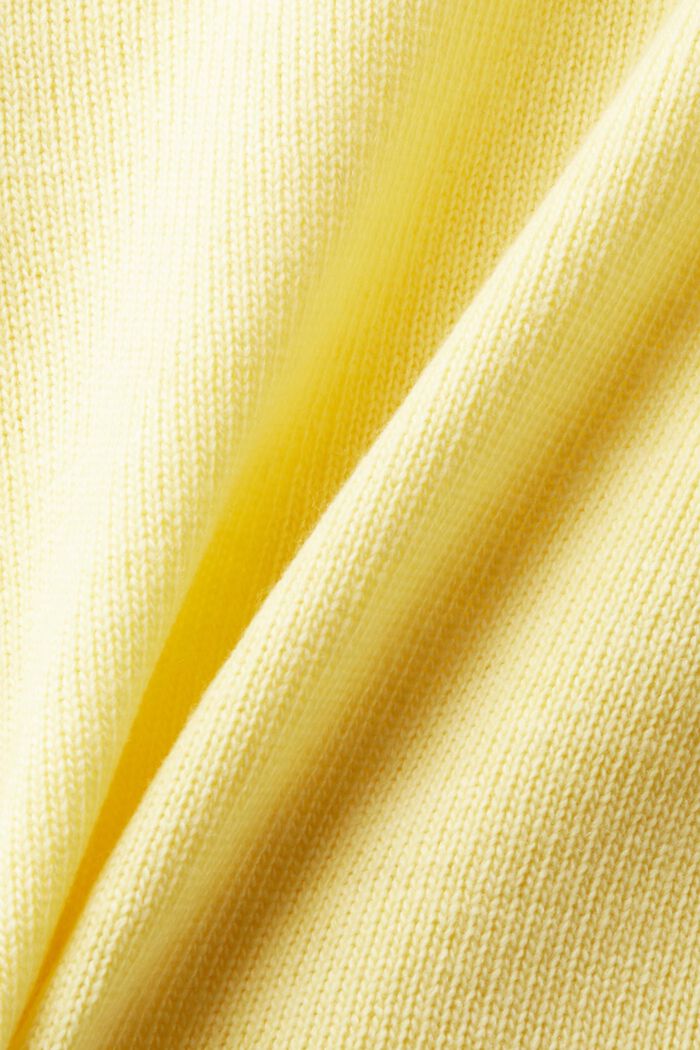V-ringad tröja i ull-kashmirblandning, LIME YELLOW, detail image number 4